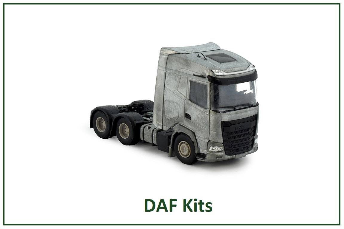 Tekno 1/50 – DAF 95 Semi Remorque Gris – Bon état Sans Boîte – À Restaurer