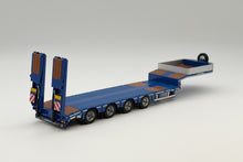 21-1251 | 4 axle semi low loader blue with ramps