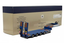 21-1251 | 4 axle semi low loader blue with ramps