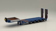 21-1251 | 4 Axle Low Loader with Ramps - BLUE
