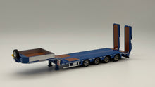21-1251 | 4 axle semi low loader blue with ramps