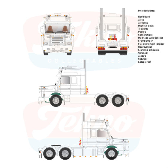 90185 | Scania T2/3 Topline 6x2 + Estepe Roof Kit
