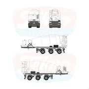 91295 | 3 Axle Mixer Trailer