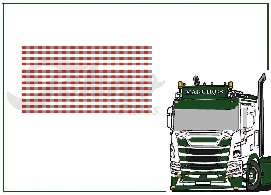 88579 | Red/White Block Marking Set 'WaterDecal'