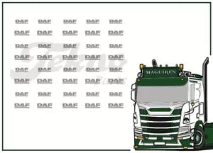 88248 | DAF Mudflaps Black 'Sticker'